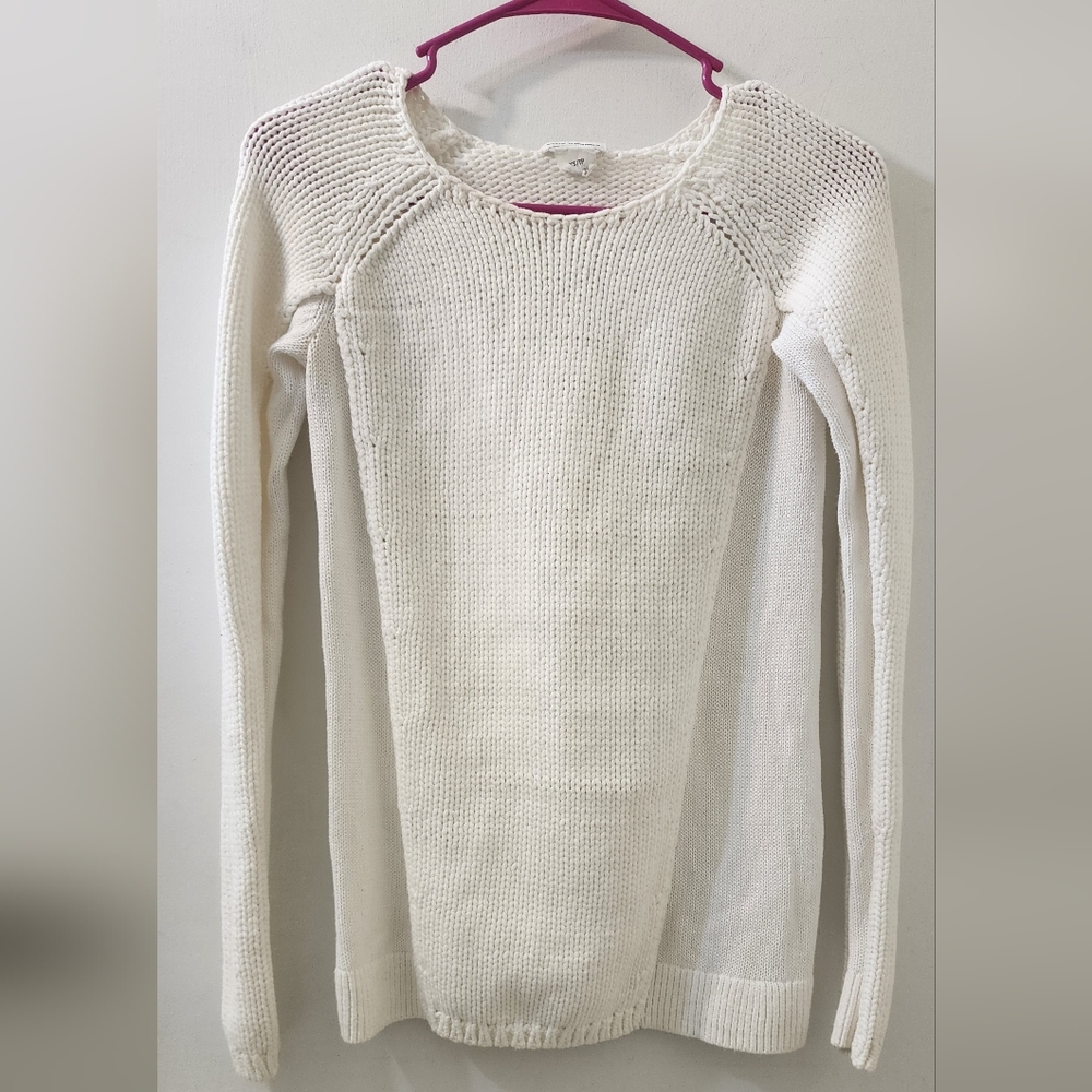 Elegant White Knit Sweater